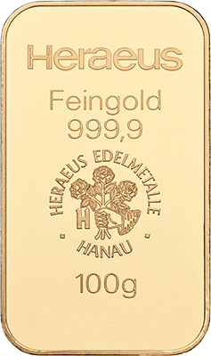 100g Gold von Heraeus bei Auvesta