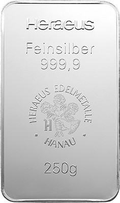 100g Silber von Heraeus bei Auvesta